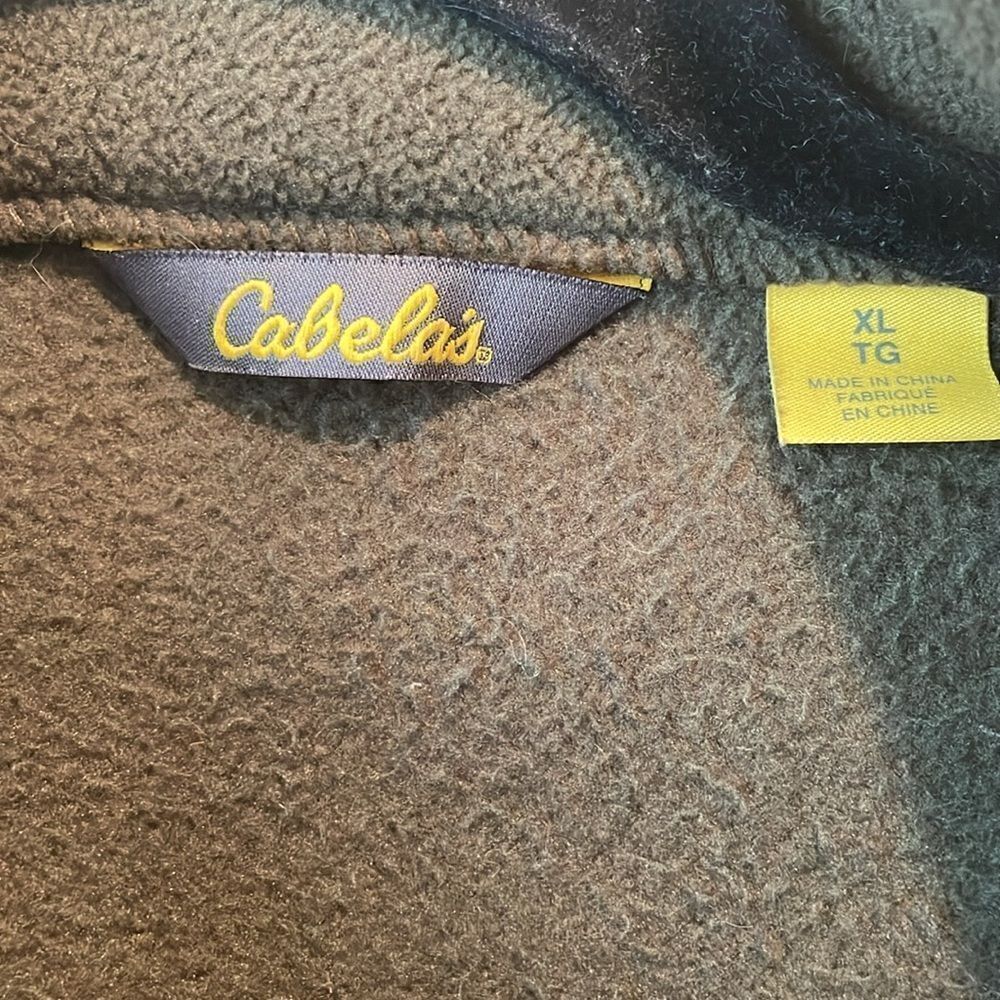Fleece Cabela's Zip up Jacket Men's size XL/TG - Picture 3 of 4